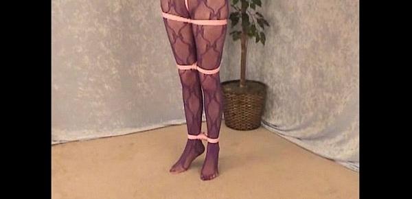  Naugty housewife bondage of Donielle Dare in tight ropeworks of kinky damsel